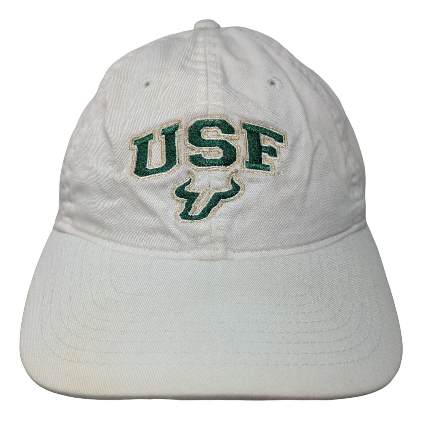 Legacy Men's Slideback Hat White South Florida USF Bulls Embroidered Logo