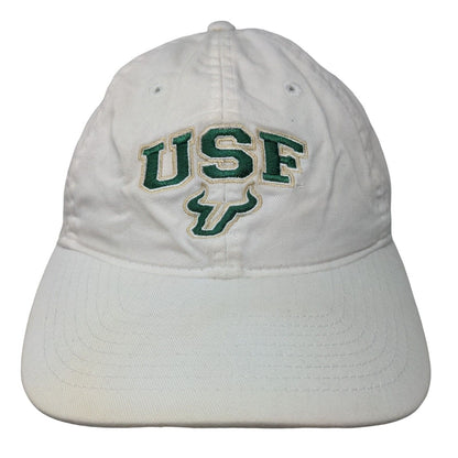 Legacy Men's Slideback Hat White South Florida USF Bulls Embroidered Logo