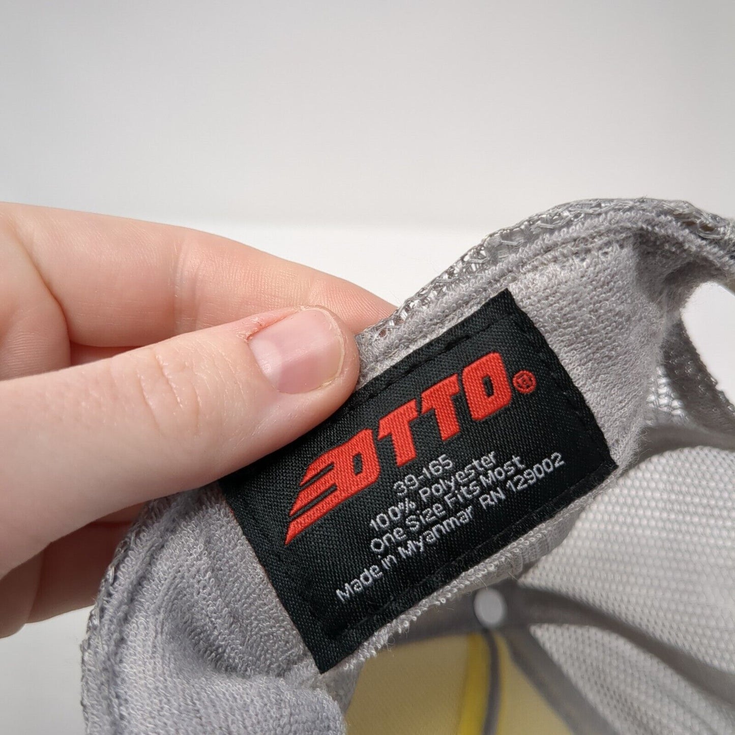 RH Snapback Rope Trucker Hat Gray One Size Embroidered Letter Otto