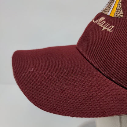 Costa Maya Strapback Hat Red OSFA Adjustable Embroidered 6 Panel