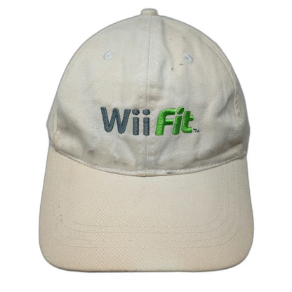 BDA Baseball Cap Beige Wii Fit Slideback Nintendo Video Game Logo Hat Vintage