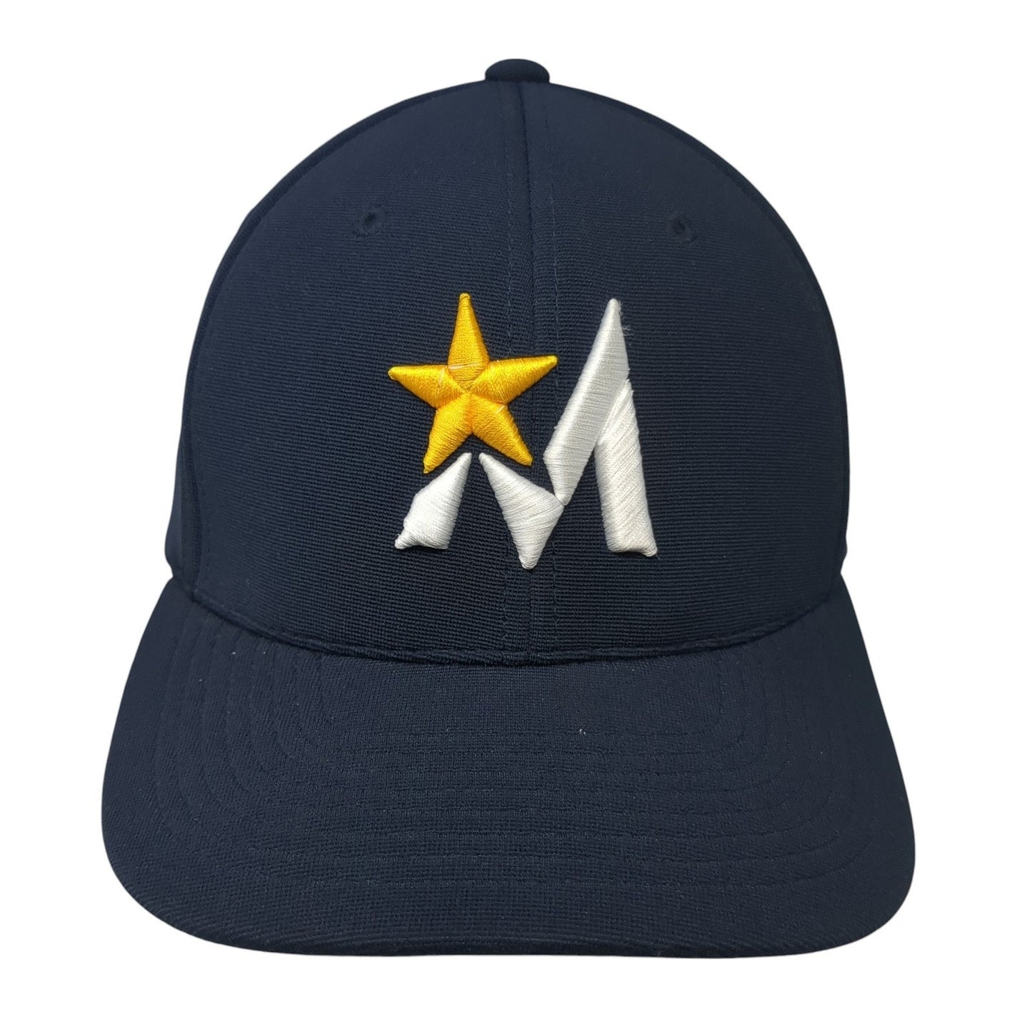 M Fitted Baseball Cap Blue Size 8 Lightweight Embroidered Pacific Headwear