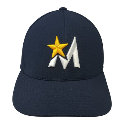 M Fitted Baseball Cap Blue Size 8 Lightweight Embroidered Pacific Headwear