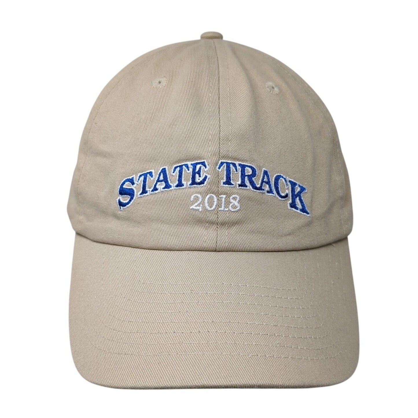 State Track 2018 IHSAA Slideback Hat Tan OS Adjustable Embroidered Fahrenheit