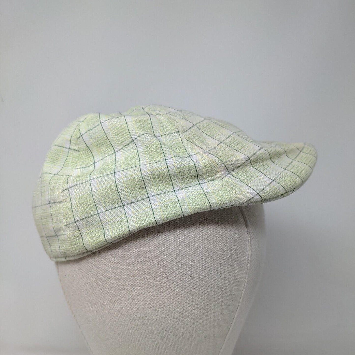 Steeno Men's Cabby Hat Multicolor Check Pattern Size Small Cotton
