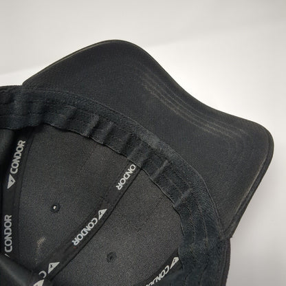 Condor Warrior Fitted Hat Black L/XL Stretch Solid 6 Panel Outdoor