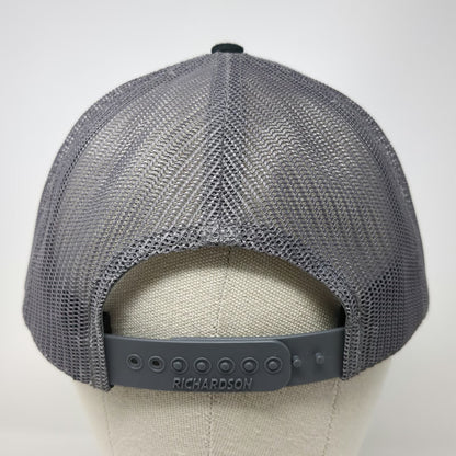 Richardson Trucker Hat Black One Size Georgia Army National Guard Mesh Snapback