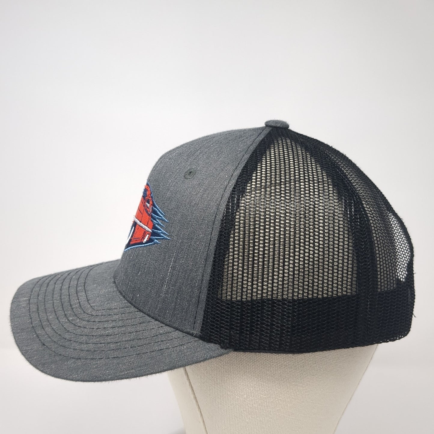 Unbranded Snapback Trucker Hat Gray One Size Adjustable Mesh Back 6 Panel