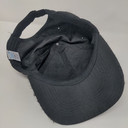 Image Solutions Strapback Hat Black One Size Adjustable Embroidered