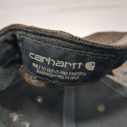 Carhartt Trucker Hat Green One Size Mesh Back Snapback Embroidered Logo Workwear