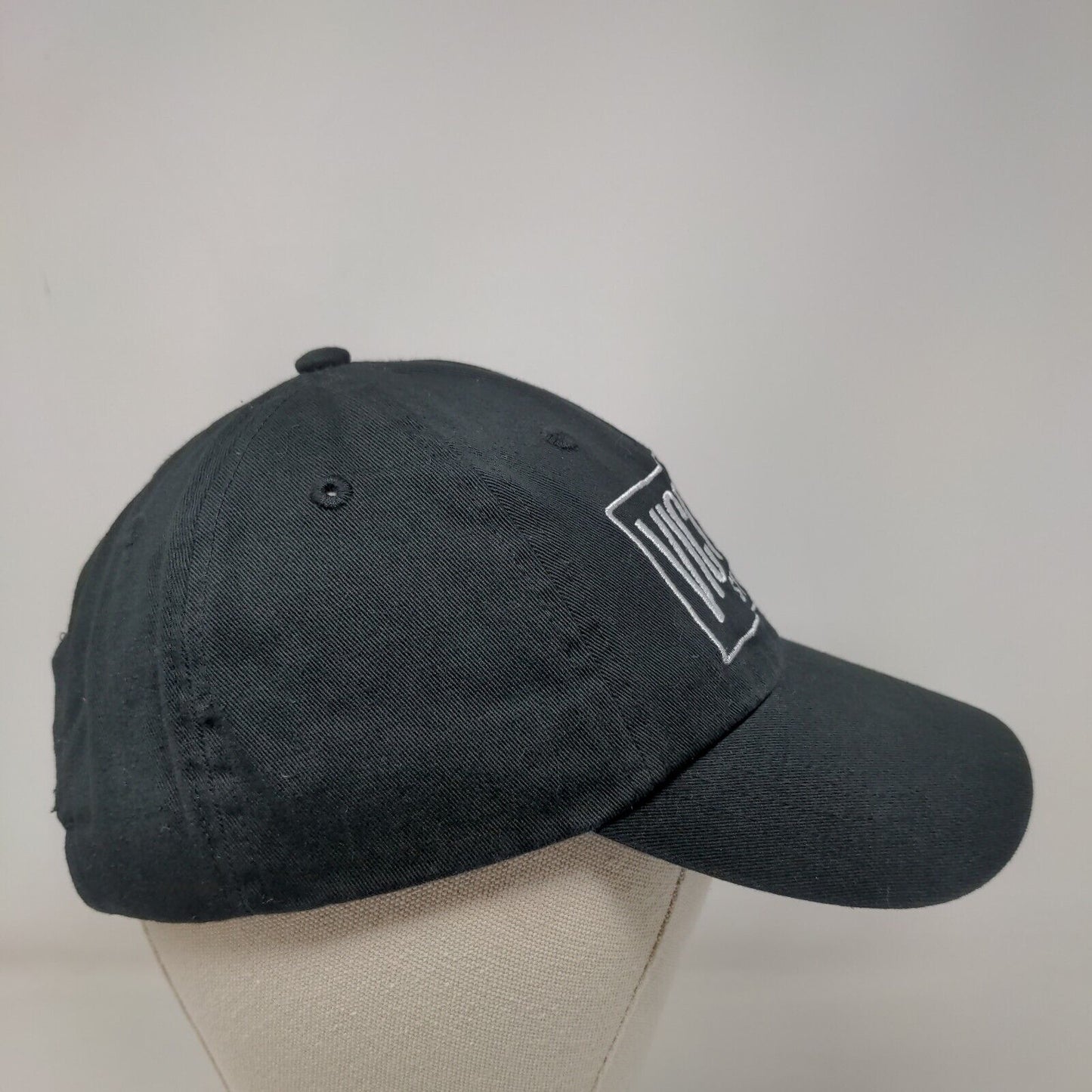 Victoria Sport Slideback Hat Black One Size Adjustable Embroidered 6 Panel