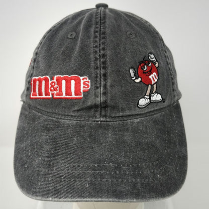 M&M's World Baseball Cap Gray One Size All Over Red Character Embroidered Hat