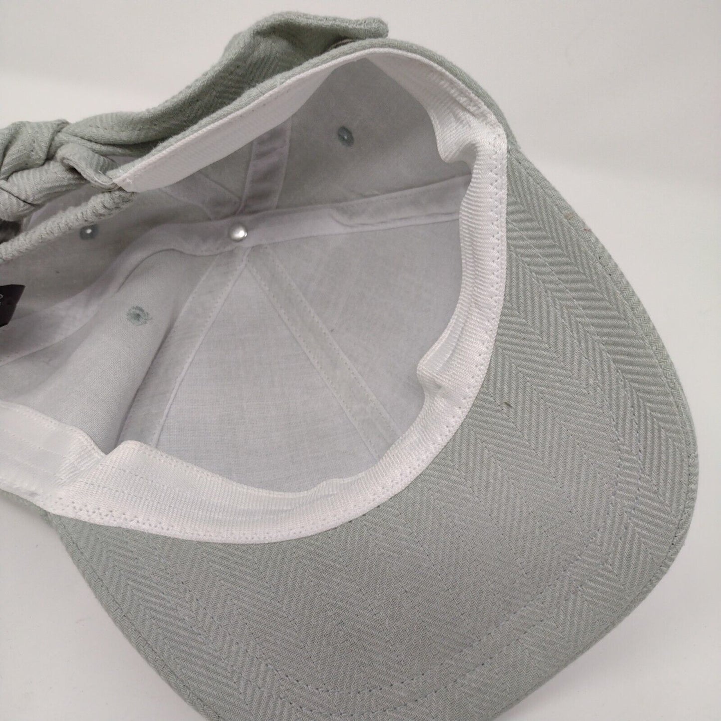 August Hat Company Stretch Fitted Hat Gray OSFA Herringbone Bow Knot