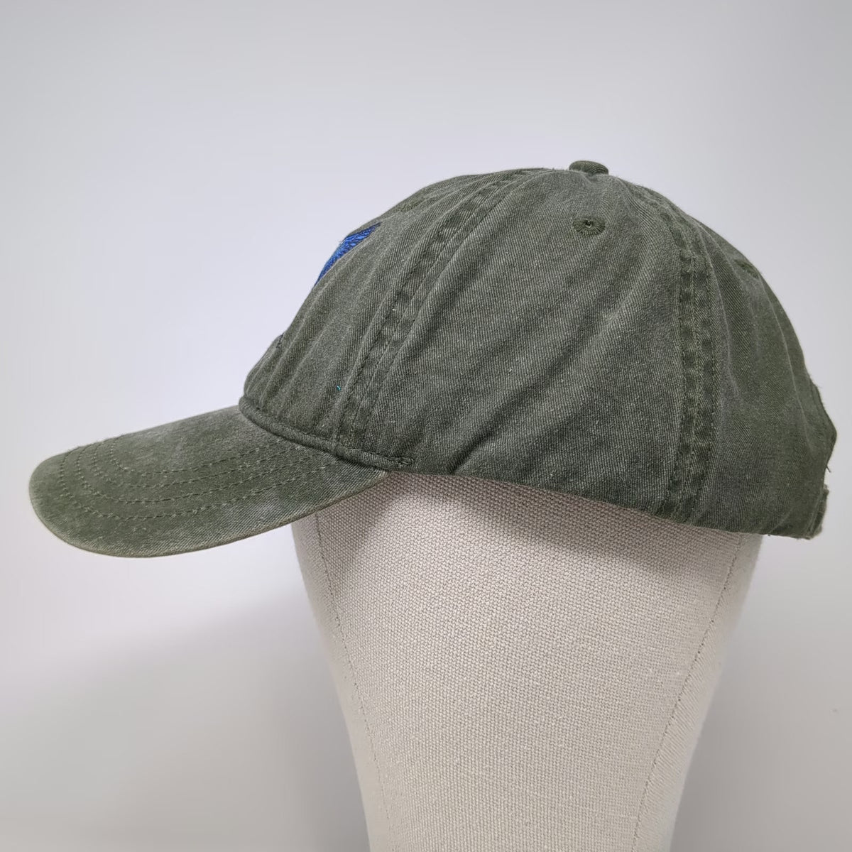 Eco Baseball Cap Green One Size Slideback Embroidered Flying Blue Heron Hat