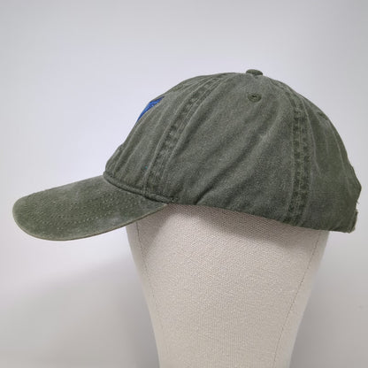Eco Baseball Cap Green One Size Slideback Embroidered Flying Blue Heron Hat