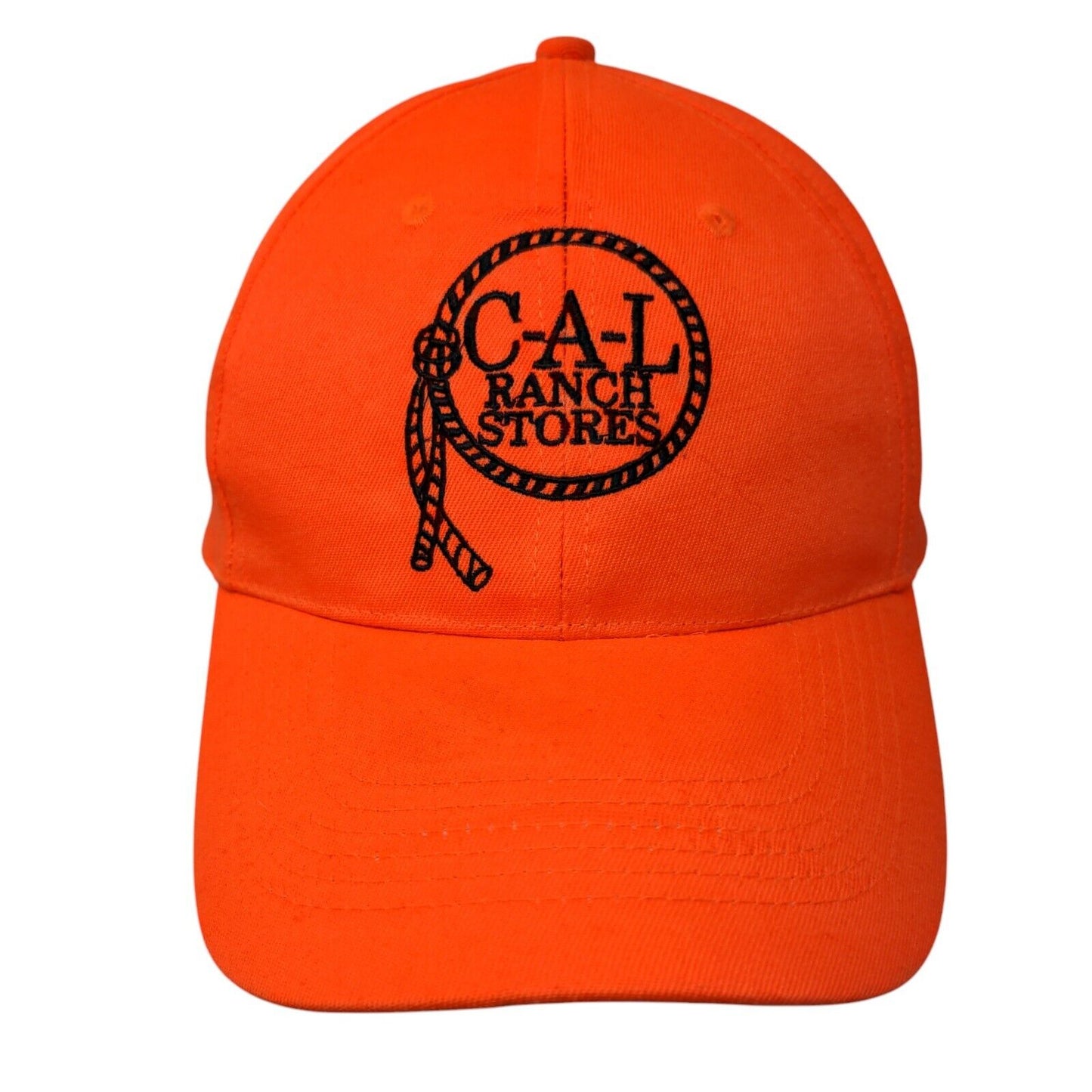 C-A-L Ranch Stores Strapback Hat Orange One Size Embroidered Fusion