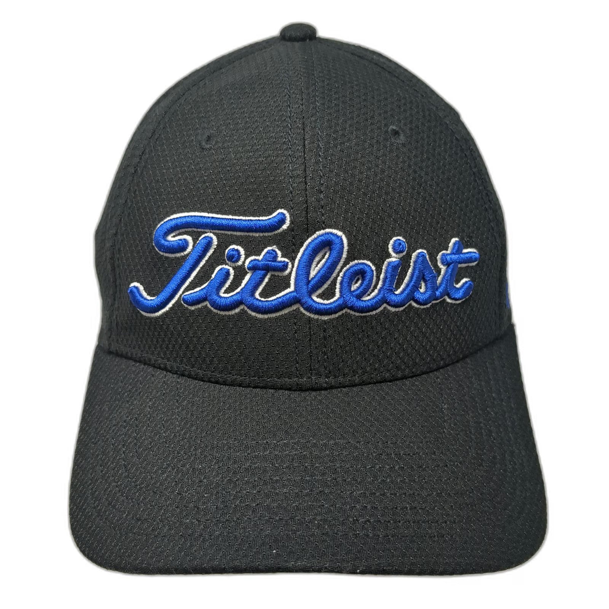 Titleist Baseball Cap Black M Pro V1 FootJoy Performance Fitted Stretch Hat