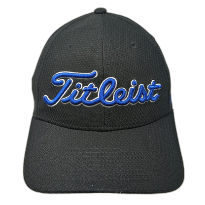Titleist Baseball Cap Black M Pro V1 FootJoy Performance Fitted Stretch Hat