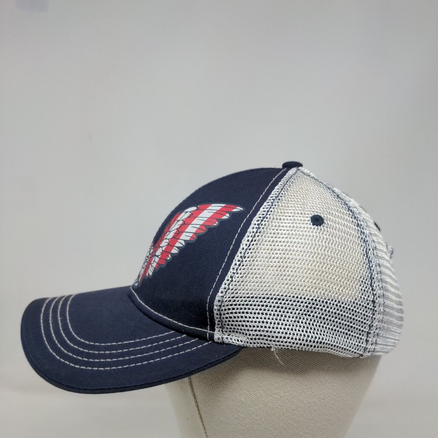 American Eagle Snapback Mesh Back Trucker Hat Blue OSFM Moonshine Spirit