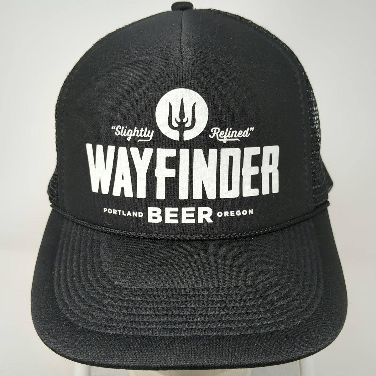 Otto Trucker Hat Black One Size Wayfinder Beer Portland Oregon Brewery Snapback