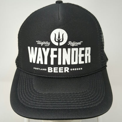Otto Trucker Hat Black One Size Wayfinder Beer Portland Oregon Brewery Snapback