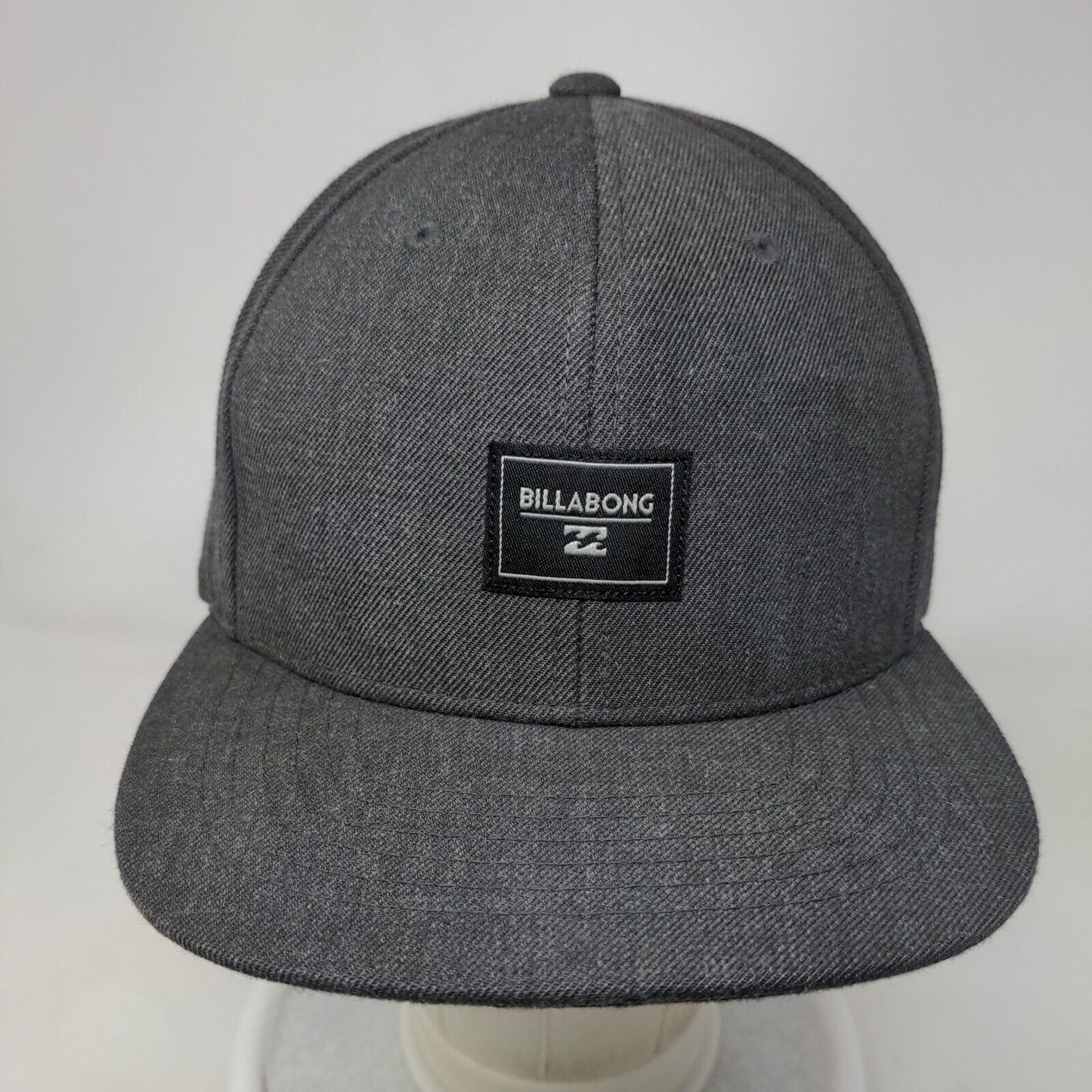Billabong Patch Snapback Hat Gray One Size Solid Adjustable Vent Holes