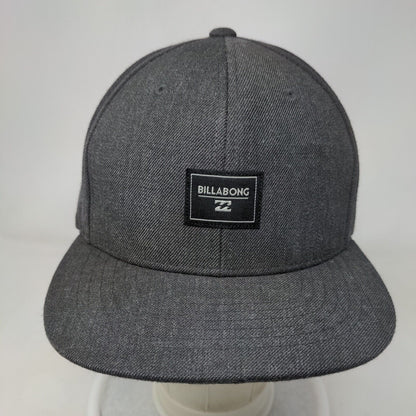 Billabong Patch Snapback Hat Gray One Size Solid Adjustable Vent Holes