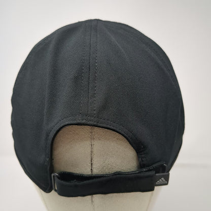 Adidas Baseball Cap Black One Size Climalite Performance Strapback Running Hat