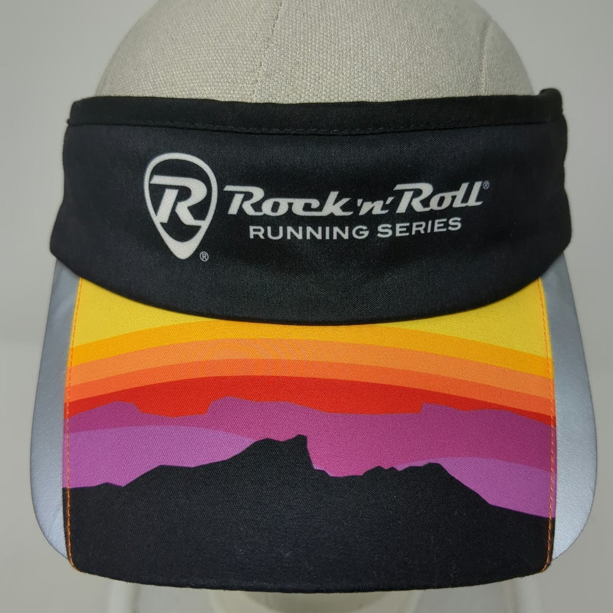 Boco Gear Visor Black One Size Rock n Roll Running Series Sunset Graphic Hat