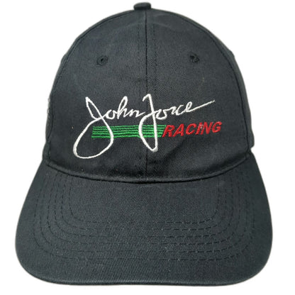 Black Baseball Cap OSFM John Force Racing Castrol Strapback Hat NHRA Dragster