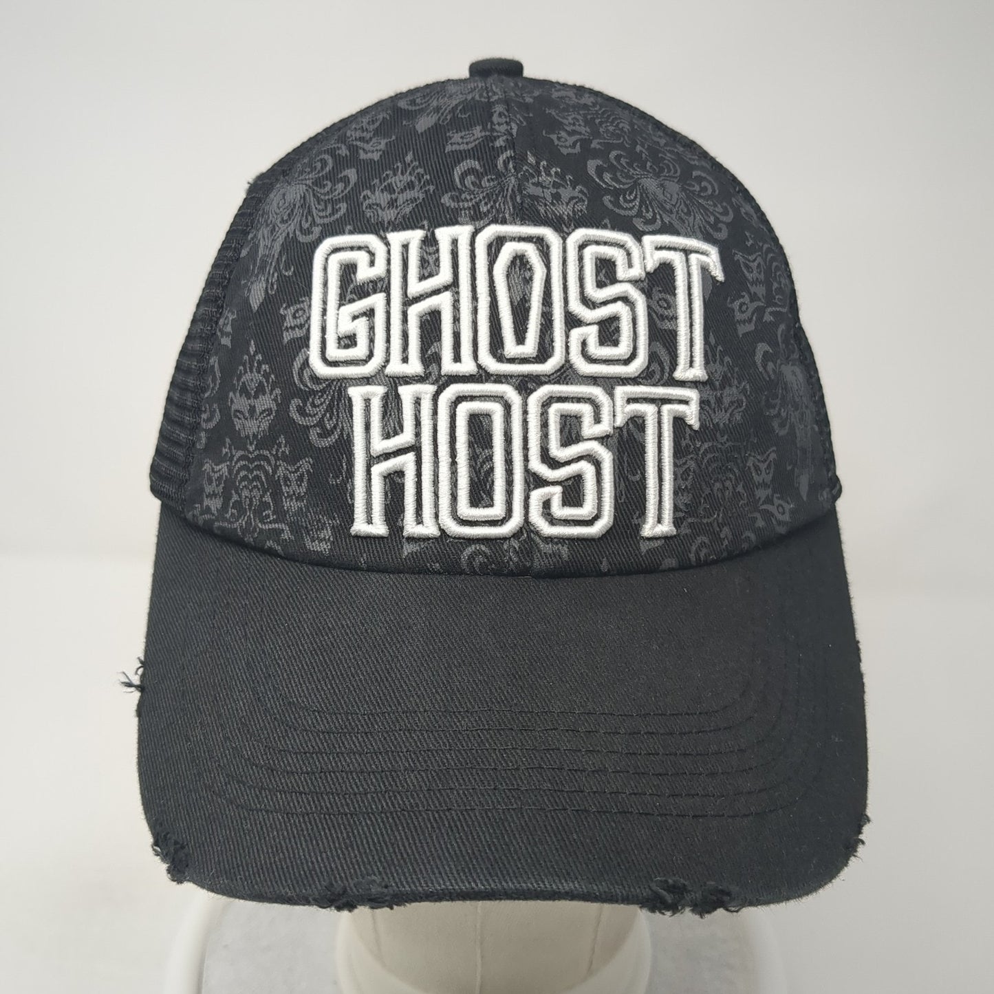 Ghost Host The Haunted Trucker Hat Black One Size Adjustable Mesh Back Disney