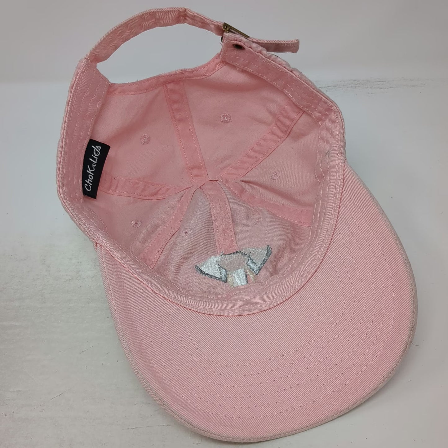 ChokLids Baseball Cap Pink OSFM Elephant Head Embroidery Adjustable Strap Hat