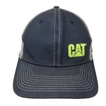 CAT Ring Power Snapback Trucker Hat Blue One Size Embroidered Mesh Back