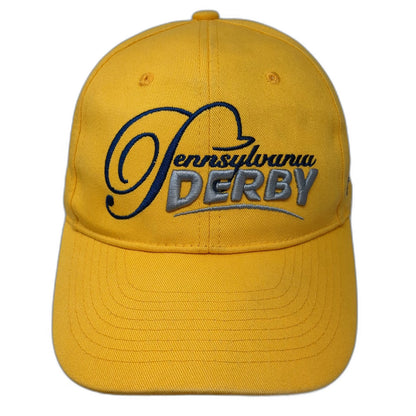Yellow Baseball Cap One Size Pennsylvania Derby Parx Racing Cotillion Hat Logo