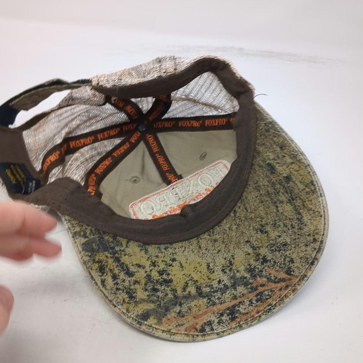 FOXPRO Baseball Cap Green One Size Camo Mesh Strapback Hunting Game Calls Hat