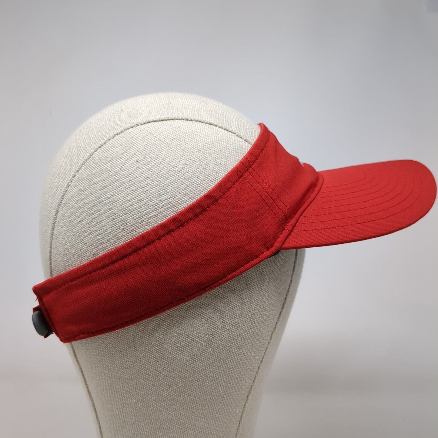 RJS Invitational Strapback Sun Visor Hat Red One Size Solid Richardson