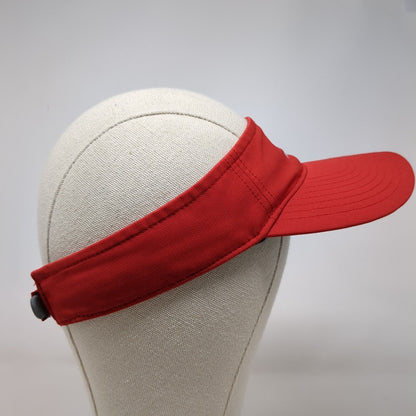 RJS Invitational Strapback Sun Visor Hat Red One Size Solid Richardson