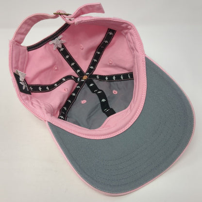Adidas Slideback Hat Pink One Size Adjustable Embroidered Trefoil Cotton