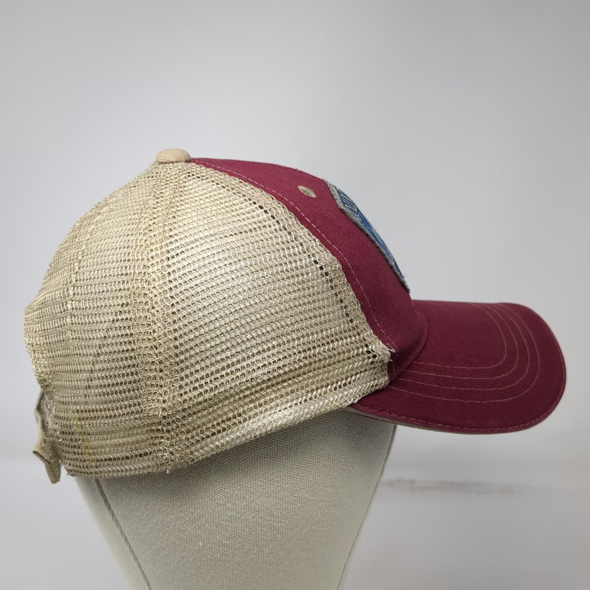 Cobra Baseball Cap Red Beige One Size Mesh Back Mountain River Outfitters Hat