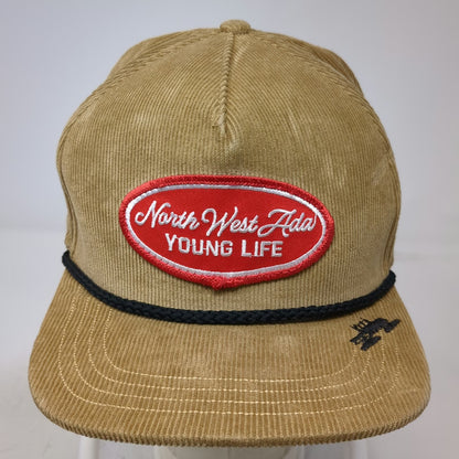 Spacecraft 5 Panel Brown Hat One Size Corduroy Rope Snapback North West Ada