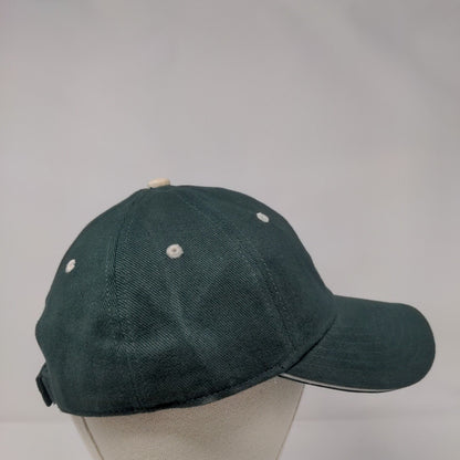 Flamingo Strapback Hat Green OSFA Adjustable Embroidered 6 Panel Cotton