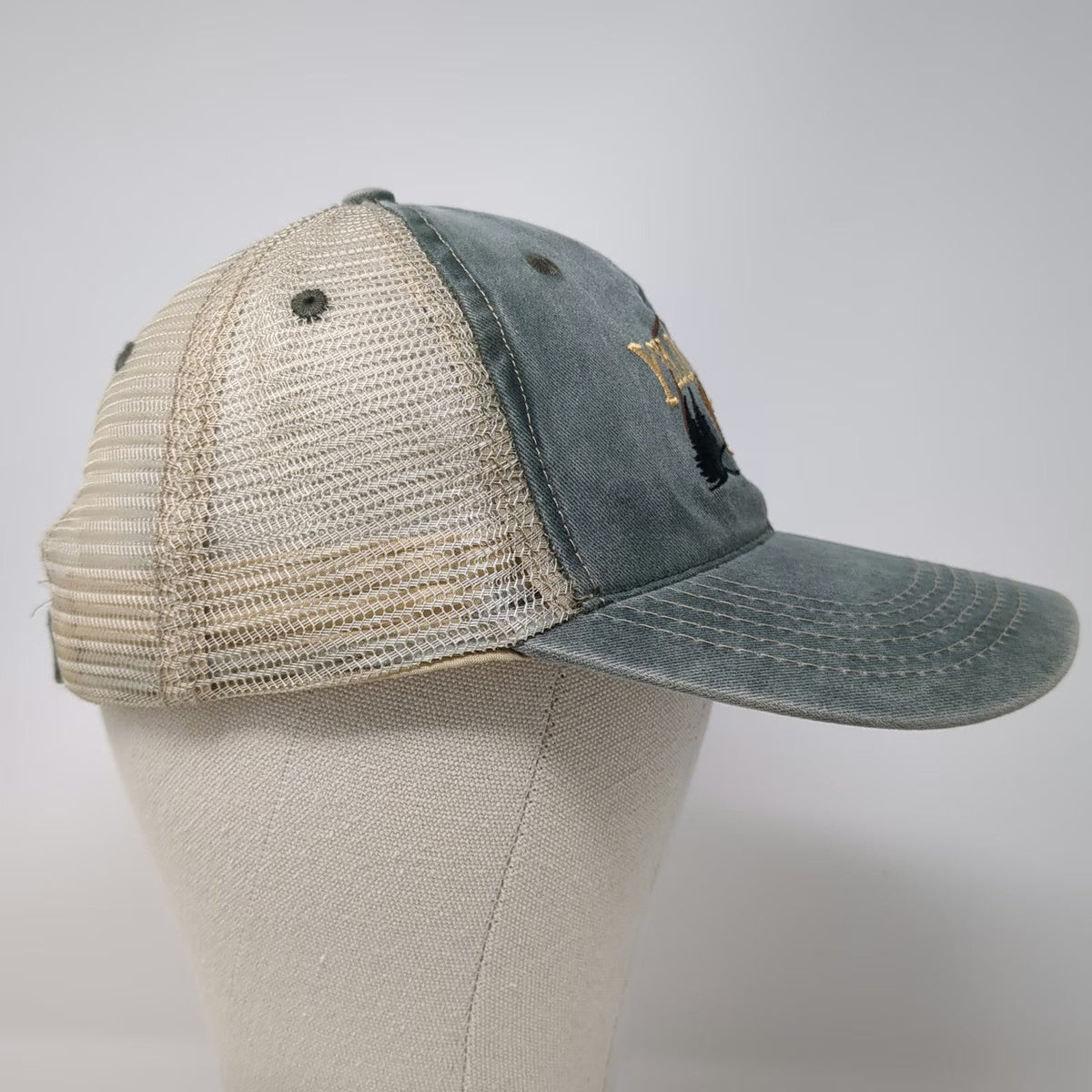 CSI Baseball Cap Green One Size Yellowstone Bear 1872 Mesh Back Strapback Hat