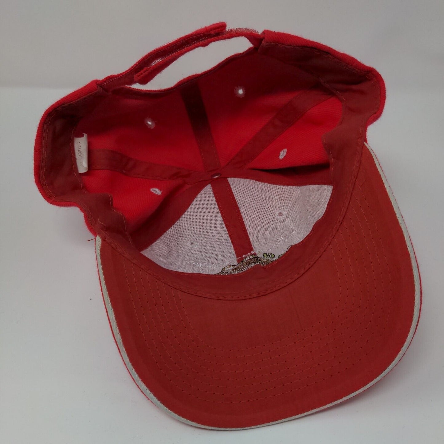 Los Algodones Mexico Strapback Hat Red OSFA Adjustable Embroidered