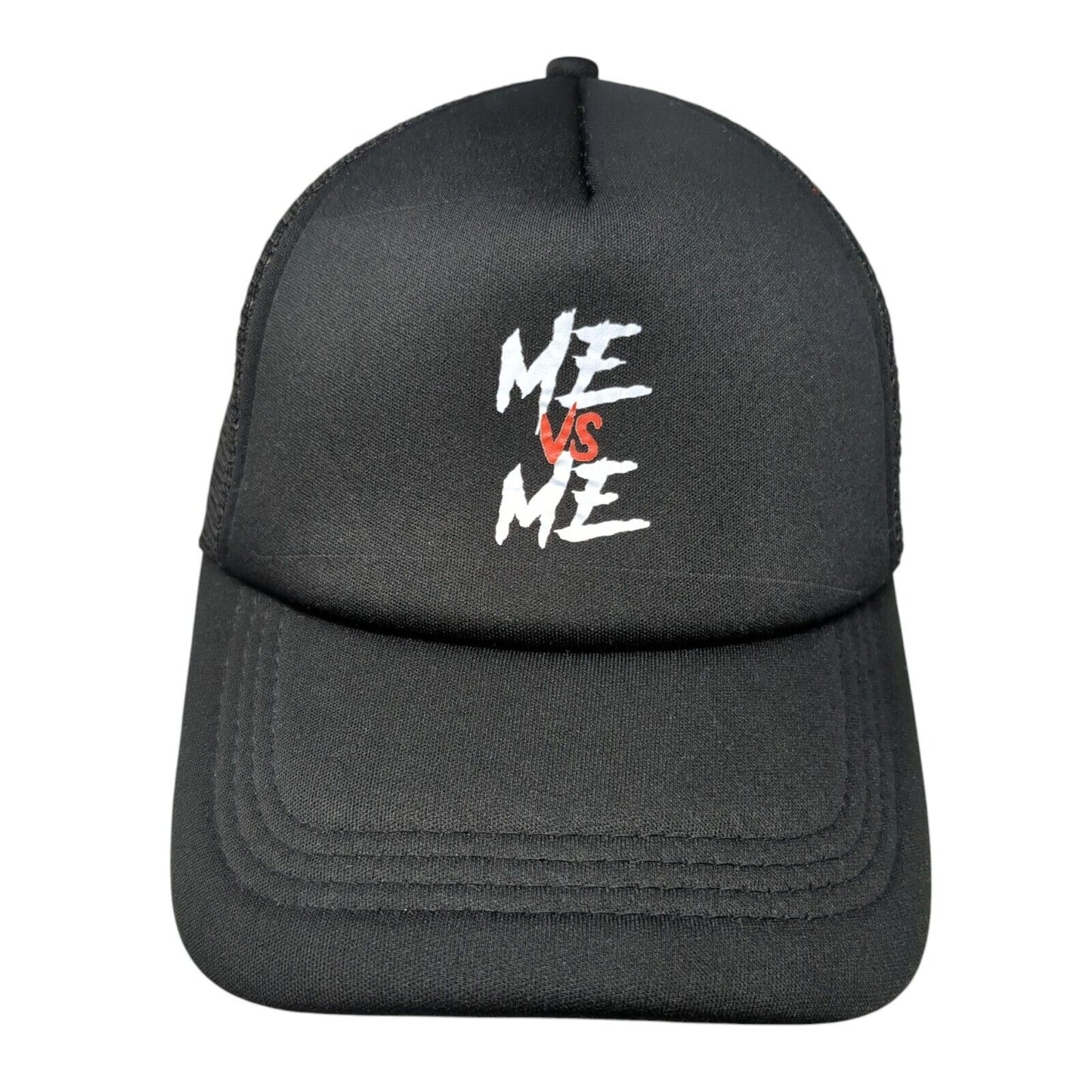 Me Vs Me Snapback Mesh Back Trucker Hat Black One Size Adjustable