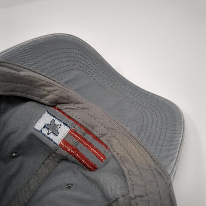 USA Flag Patch Slideback Hat Gray One Size Adjustable Solid Life Is Good