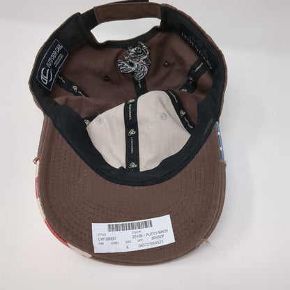 Freedom To Hunt Legendary Strapback Hat Brown OSFM Outdoor Cap 6 Panel