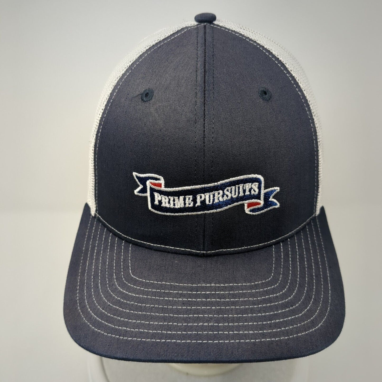 Prime Pursuits Snapback 112 Trucker Hat Blue OS Adjustable Mesh Back Richardson
