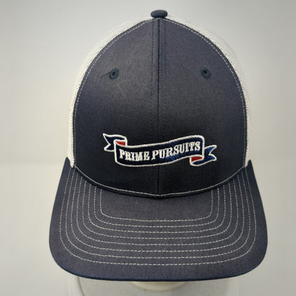 Prime Pursuits Snapback 112 Trucker Hat Blue OS Adjustable Mesh Back Richardson
