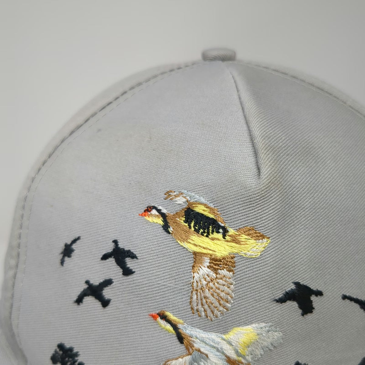 Mountaintop Marketing 5 Panel Gray Hat One Size Pheasant Bird Hunting Snapback