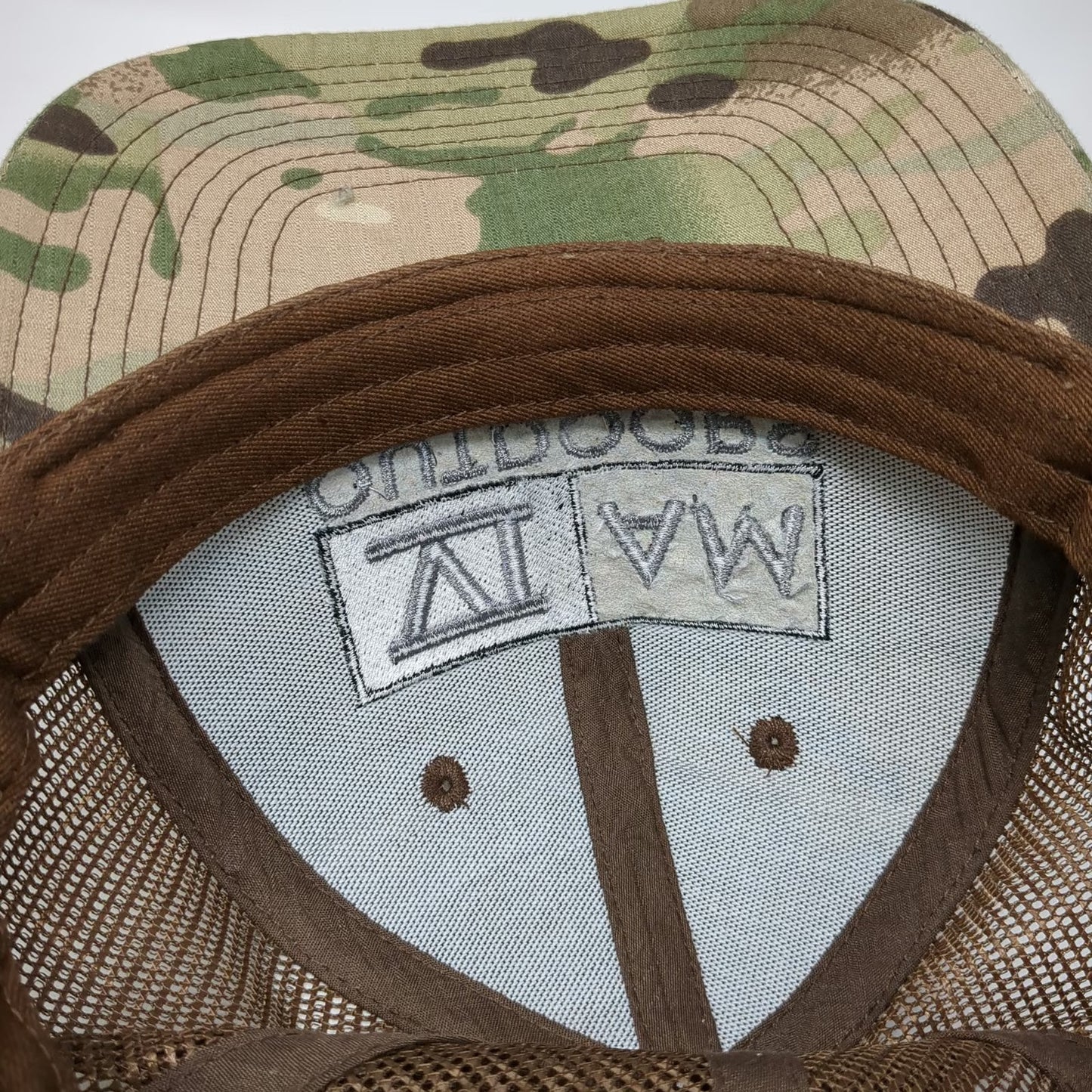 VI AM Outdoors Trucker Hat Green Snapback One Size Bozeman Montana American Flag
